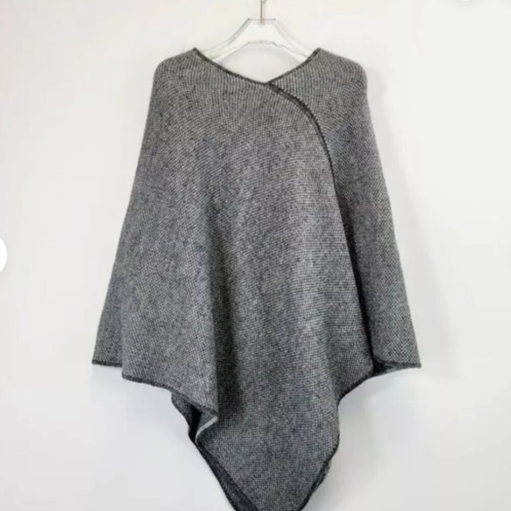 Fratelli Talli Alpaca Wool Bl. Boho Quiet Luxury Minimalist Chunky Knit Poncho …